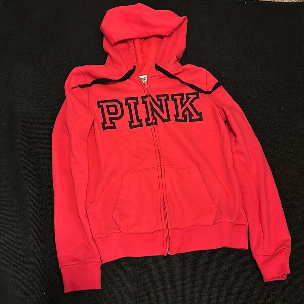 PINK Hooded Zip Up Sweatshirt Jacket